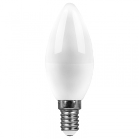 Лампа светодиодная Feron E14 15W 6400K свеча SBC3715 55207