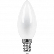 Лампа светодиодная Feron E14 9W 2700K Свеча Матовая LB-73 25955