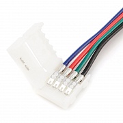 Комплект коннекторов Apeyron (2 клипсы с проводами) для RGB-светодиодной ленты 12В IP20подложка 10мм 09-12