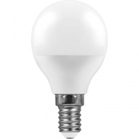 Лампа светодиодная Feron E14 11W 6400K Шар Матовая LB-750 25948