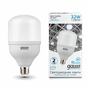 Лампа светодиодная Gauss E27 32W 4000K матовая 63223