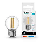 Лампа светодиодная Gauss Filament Elementary E27 8W 4100K 52228
