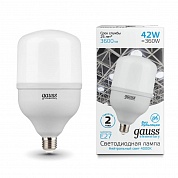 Лампа светодиодная Gauss E27 42W 4000K матовая 63224