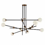 Люстра на штанге Delight Collection Bistro Globe 9389P/9 black/gold