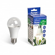 Лампа светодиодная для растений Feron LB-7062 E27 12W полный спектр 38277