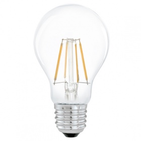 Лампа светодиодная филаментная Eglo E27 4W 2700К прозрачная 11491