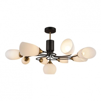 Люстра на штанге IMEX MD.3862-9-S BK+CP