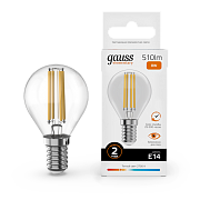 Лампа светодиодная Gauss Filament Elementary E14 8W 2700K 52118
