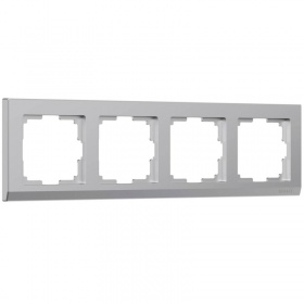 Рамка на 4 поста Werkel Stark серебряный W0041806 4690389161902