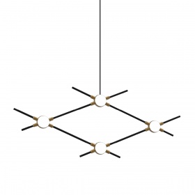 Подвесная люстра Delight Molecular MD18001067-4A black/gold