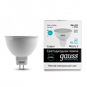Лампа светодиодная Gauss GU5.3 9W 4100K матовая 13529