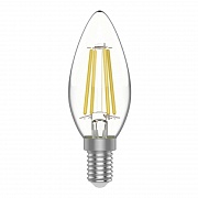 Лампа светодиодная филаментная Gauss E14 4,5W 4100К прозрачная 1031215
