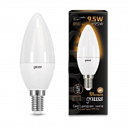 Лампа светодиодная Gauss E14 9.5W 3000K матовая 103101110