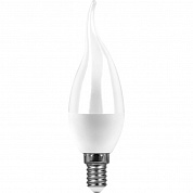 Лампа светодиодная Feron LB-97 Свеча на ветру E14 7W 6400K 38135