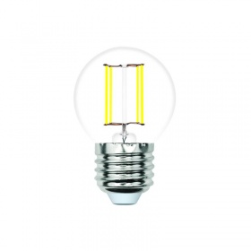 Лампа светодиодная филаментная Volpe E27 4W 3000K прозрачная LED-G45-4W/3000K/E27/CL/SLF