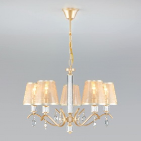 Подвесная люстра Eurosvet 60103/5 перламутровое золото
