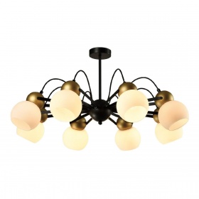 Люстра на штанге IMEX Cleo MD.22438-8-S-BK+GD