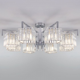 Потолочная люстра Eurosvet April 10126/8 хром/прозрачный хрусталь Strotskis Smart (10117/8) a054451