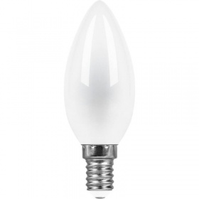Лампа светодиодная Feron E14 9W 4000K Свеча Матовая LB-73 25957