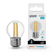 Лампа светодиодная Gauss Filament Elementary E27 10W 4100K 52220