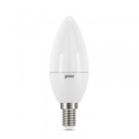 Лампа светодиодная диммируемая Gauss E14 7W 6500K свеча матовая 103101307-D