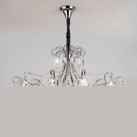 Подвесная люстра Eurosvet Crystal 10080/12 хром/прозрачный хрусталь Strotskis