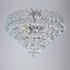 Потолочная люстра Eurosvet Ostiniya 3299/9 хром/прозрачный хрусталь Strotskis