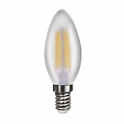 Лампа светодиодная Voltega E14 6W 4000К свеча матовая VG10-C2E14cold6W-F 7045