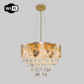 Подвесная люстра Eurosvet Lianna 10123/8 золото/прозрачный хрусталь Strotskis Smart (10114/8)