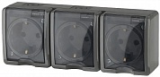 Розетка ЭРА Эксперт 3х2P+E IP54 со шторками 16A 250V 11-2406-03 Б0020723